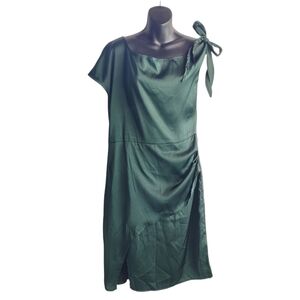 Emery Rose Dress Womens Green Tie Shoulder Sleeveless Layered Size XL NWOT